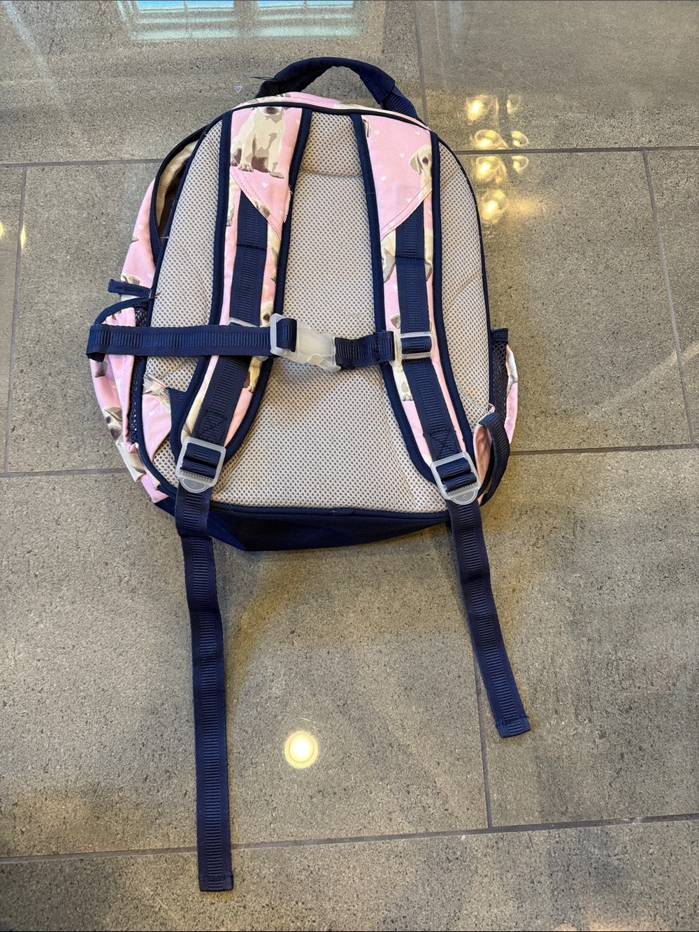 Pottery Barn Kids Pink Dog Print Backpack - Picture 11 of 12